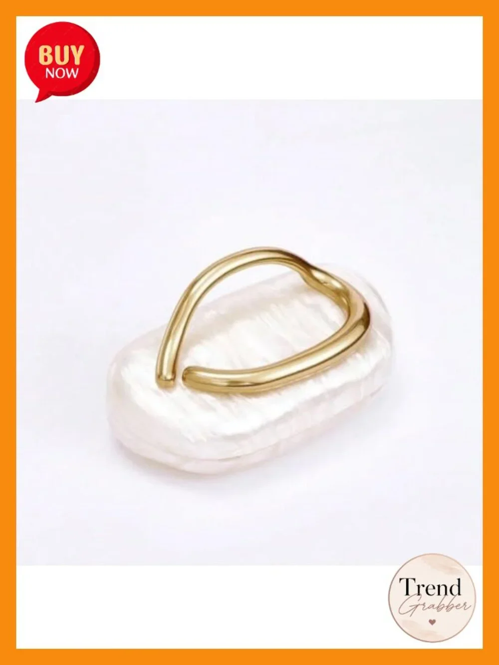 Acrylic Clutch Purse Round Evening Bag Metal Handlebar Wedding Party